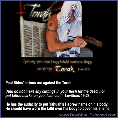 Paul Sides tattoos violate Torah