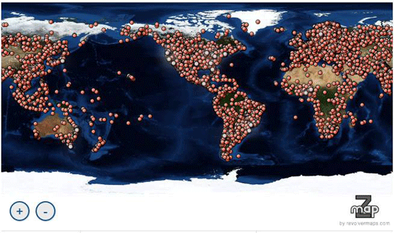 SabbathCovenant.com Visitor Map Daily